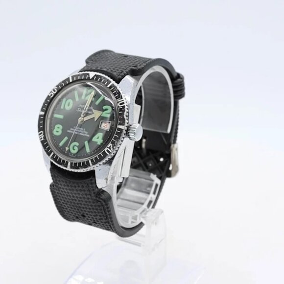 Vintage 35mm Imperial Skindiver Style Men's Mechanical Wristwatch Chrome Plated - Picture 1 of 5